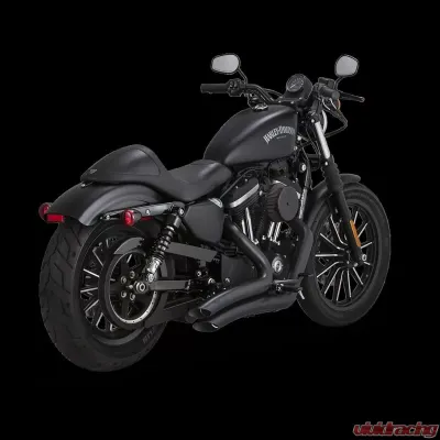 Vance & Hines Big Radius 2 Into 2 Black PCX Full System Exhaust Harley Davidson Sportster 2014-2022 - 46367