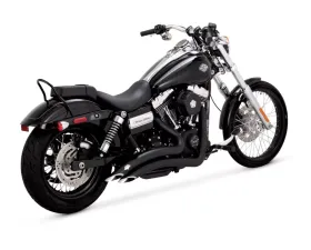 Vance & Hines Big Radius 2-2 Black PCX Full System Exhaust Harley Davidson Dyna 2006-2017