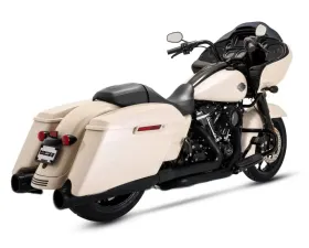 Vance & Hines Dresser Duals Header Pipes PCX Exhaust Black Harley Davidson Touring Models 2017-2023