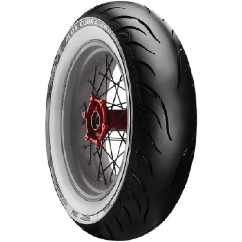 Avon Cobra Chrome AV92 White Sidewall Rear Tire - MT90B16 74H - 638164
