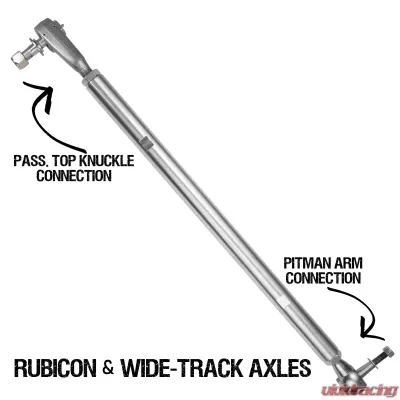 Rock Krawler Rubicon And Wide Track Axles, Pro-x Top Mount Drag Link Jeep Wrangler JL/JLU/JT 2018 - RK08128T