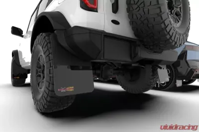Rally Armor 21-24 Ford Bronco RB-PL Running Board-Plastic Rear Bumper BCE Logo - MF85-RB-PL-BCE24-BLK
