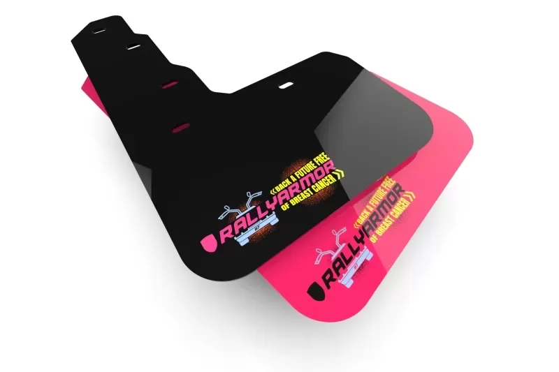 Rally Armor 19-24 Mk4 Ford Focus ST Hatch Pink Mud Flap BCE Logo - MF77-BCE24-PK-BLK