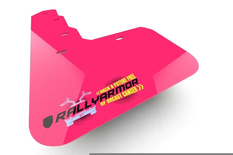Rally Armor 15-17.5 MKVII VW Golf R Pink Mud Flap BCE Logo - MF40-BCE24-PK-BLK