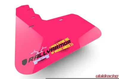 Rally Armor 07-17 Mitsubishi Lancer Pink Mud Flap BCE Logo - MF8-BCE24-PK-BLK