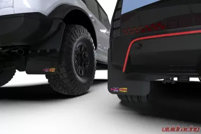 Rally Armor 21-24 Ford Bronco RB-PL Running Board-Plastic Rear Bumper BCE Logo - MF85-RB-PL-BCE24-BLK