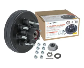 CURT Complete Pre-Greased Hub Assembly with Lug Nuts - 7,000-lb. Axles, 9/16
