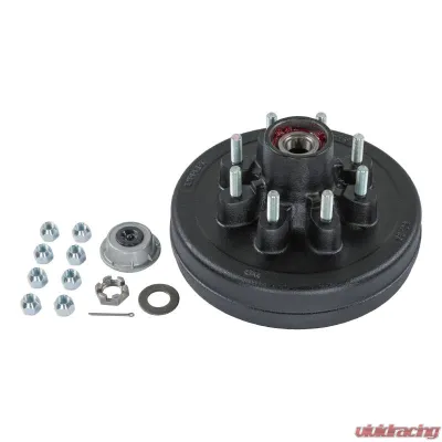CURT Complete Pre-Greased Hub Assembly with Lug Nuts - 7,000-lb. Axles, 9/16" Stud - 2024013261