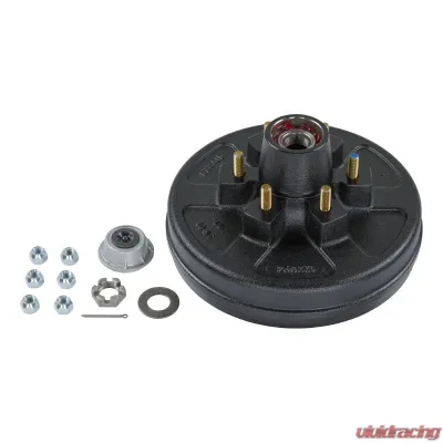 CURT Complete Pre-Greased Hub Assembly with Lug Nuts - 6,000-lb. Axles, 1/2" Stud - 2024013262