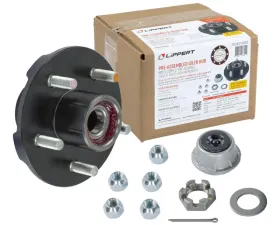 CURT Complete Pre-Greased Hub Assembly with Lug Nuts - 3,500-lb. Axles, 1/2