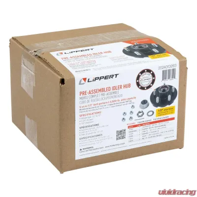 CURT Complete Pre-Greased Hub Assembly with Lug Nuts - 3,500-lb. Axles, 1/2" Stud - 2024013263