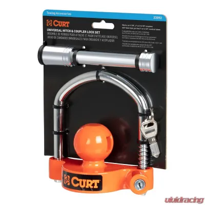 CURT Hitch & Coupler Lock Set, 2" or 2-1/2" Receivers, 1-7/8" to 2-5/16" Couplers - 23092