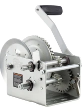 CURT Hand-Crank 2-Speed Winch, 2,600 lbs, 12.7:1 Low Gear Ratio, 10.6" Handle                                     - 29526 - Image 2