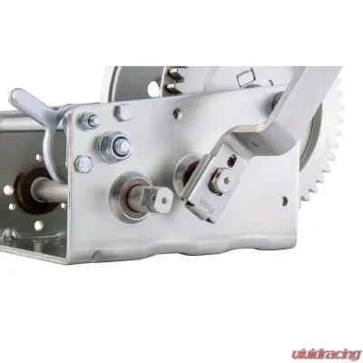 CURT Hand-Crank 2-Speed Winch, 3,200 lbs, 17.5:1 Low Gear Ratio, 9.6" Handle - 29532