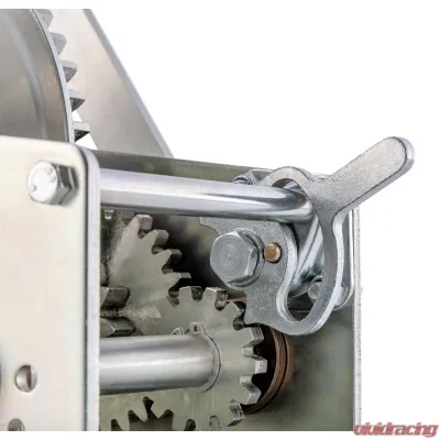 CURT Hand-Crank 2-Speed Winch, 3,200 lbs, 17.5:1 Low Gear Ratio, 9.6" Handle - 29532