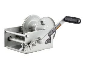 CURT Hand-Crank 2-Speed Winch, 3,800 lbs, 15.8:1 Low Gear Ratio, 9.6