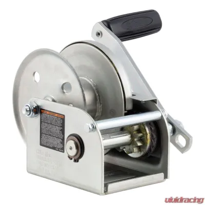 CURT Hand-Crank Brake Winch, 1,000 lbs, 4.2:1 Gear Ratio, 7" Handle - 29610