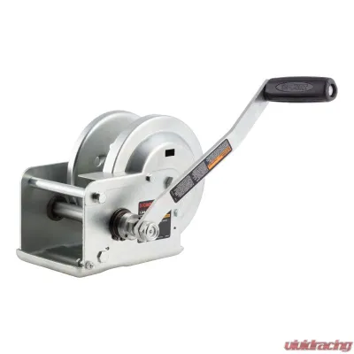 CURT Hand-Crank Brake Winch, 1,500 lbs, 5:1 Gear Ratio, 10.6" Handle - 29615