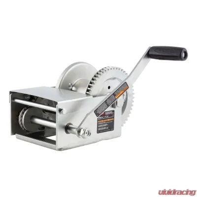 CURT Hand-Crank Brake Winch, 2,500 lbs, 15.8:1 Gear Ratio, 10.6" Handle - 29625