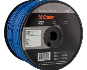CURT Automotive Primary Wire, Blue 500' Spool