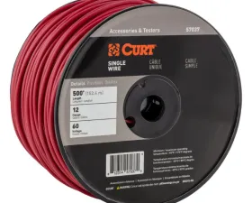 CURT Automotive Primary Wire, Red 500' Spool