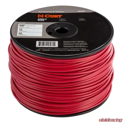 CURT Automotive Primary Wire, Red 500' Spool - 57037