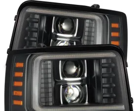 AlphaRex Projector Headlights Plank Style Design Black