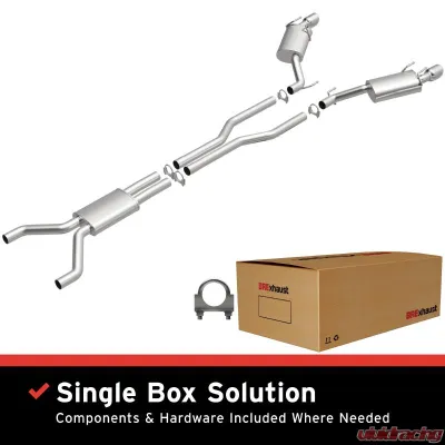 BRExhaust Direct-Fit Exhaust System Replacement Kit 2010-2015 3.6L V6 - 106-0795