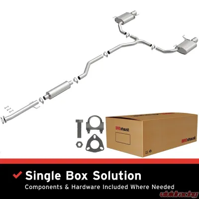 BRExhaust Direct-Fit Exhaust System Replacement Kit 2009-2014 2.4L 4-Cyl - 106-0861