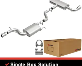 BRExhaust Direct-Fit Exhaust System Replacement Kit 2010-2014 2.0L 4-Cyl