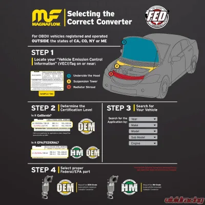 MagnaFlow OEM Grade Federal / EPA Compliant Direct-Fit Catalytic Converter Rear Chevrolet Traverse V6 2018-2019 - 280133