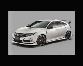 Mugen Crystal Black Pearl Front Under Spoiler & Side Garnish & Rear Under Spoiler 3P Styling Set Honda Civic DBA-FK8