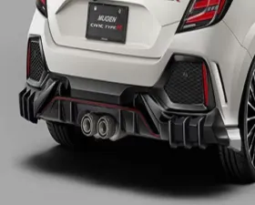 Mugen Under Spoiler Rear Painted Crystal Black Pearl Honda Civic Type-R FK8 2017-2021