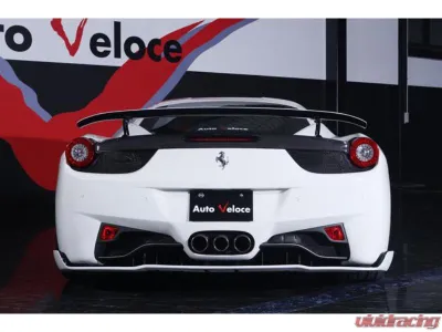 Auto Veloce FRP Rear Wing, Stay and Wing Cover Ferrari 458 Italia 2009-2015 - AVL-RW-FRP-F458
