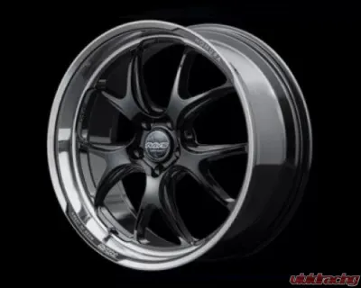 Homura 2x5RA Wheel 19x8.5 5x114.3 45mm Glossy Black/Rim DMC - WH5RA245EBAJ