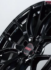 Homura 2X7FT Spec-M Wheel 20x8.5 5x120 42mm Glossy Black/RAP Red Clear                                     - WH1AV42WB8J - Image 2