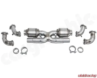 Cargraphic Sport Catalytic Converter Set "X" SS304L Porsche 997.1 Carrera 2/4 3.6L | 2S/4S 3.8L 2005-2008 - CARP97KATXOBD2C