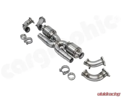 Cargraphic Sport Catalytic Converter Set "X" SS304L Porsche 997.1 Carrera 2/4 3.6L | 2S/4S 3.8L 2005-2008 - CARP97KATXOBD2C