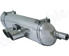 CARGRAPHIC Sport Rear Silencer 89mm Double-End Tailpipe Slash Cut Porsche 986 Boxster 2.5L Sound Version w/TUEV Certificate