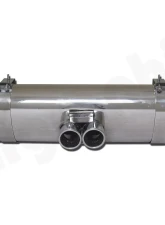 CARGRAPHIC Sport Rear Silencer 76mm Double-End Tailpipe Slush Cut Rolled-In Porsche 986 Boxster 2.5L Sound Version w/TUEV Certificate                                     - CARP86ETR - Image 2