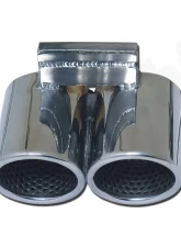 CARGRAPHIC Sport Rear Silencer 76mm Double-End Tailpipe Slush Cut Rolled-In Porsche 986 Boxster 2.5L Sound Version w/TUEV Certificate                                     - CARP86ETR - Image 4