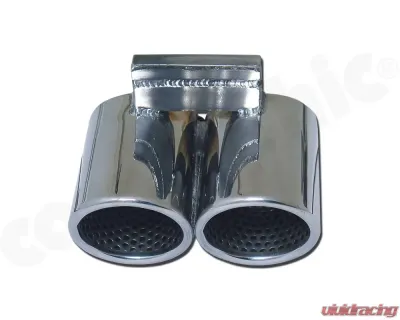 CARGRAPHIC Sport Rear Silencer 76mm Double-End Tailpipe Slush Cut Rolled-In Porsche 986 Boxster 2.5L Sound Version w/TUEV Certificate - CARP86ETR