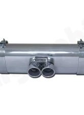 CARGRAPHIC Sport Rear Silencer 88x76mm Double-End Tailpipe Slash Cut Rolled-In Porsche 986 Boxster 2.5L Super Sound Version                                     - CARP86ETSO2 - Image 2