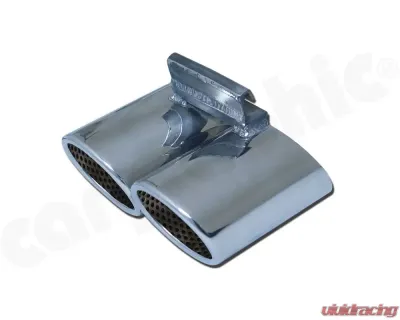 CARGRAPHIC Sport Rear Silencer 88x76mm Double-End Tailpipe Slash Cut Rolled-In Porsche 986 Boxster 2.5L Super Sound Version - CARP86ETSO2