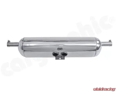 CARGRAPHIC Sport Rear Silencer 88x76mm Double-End Tailpipe Slash Cut Rolled-In Porsche 986 Boxster 2.5L Super Sound Version - CARP86ETSO2