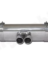 CARGRAPHIC Sport Rear Silencer 89mm Double-End Tailpipe Slash Cut Rolled-In Porsche 986 Boxster 2.5L Super Sound Version                                     - CARP86ETSR35 - Image 2