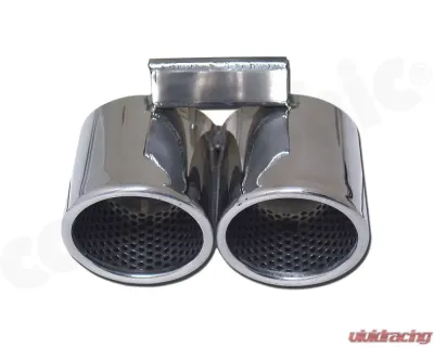 CARGRAPHIC Sport Rear Silencer 89mm Double-End Tailpipe Slash Cut Rolled-In Porsche 986 Boxster 2.5L Super Sound Version - CARP86ETSR35