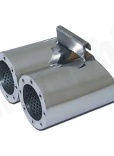 CARGRAPHIC Sport Rear Silencer 89mm "Revolver" Double-End Tailpipe Slash Cut Rolled-In Porsche 986 Boxster 2.5L Super Sound Version                                     - CARP86ETSREV - Image 3