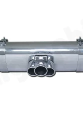 CARGRAPHIC Sport Rear Silencer "TRI-PIPE" Tailpipe Slash Cut Rolled-In Porsche 986 Boxster 2.5L Super Sound Version                                     - CARP86ETSTRIR - Image 2