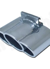 CARGRAPHIC Sport Rear Silencer "TRI-PIPE" Tailpipe Slash Cut Rolled-In Porsche 986 Boxster 2.5L Super Sound Version                                     - CARP86ETSTRIR - Image 3